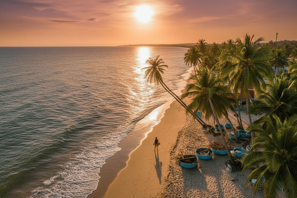 Mũi Né sở hữu nhiều bãi biển đẹp và khí hậu ôn hoà, lý tưởng cho các hoạt động du lịch